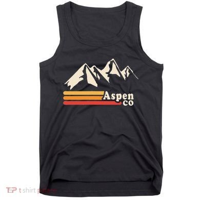 Retro Aspen Co Colorado Mountains Ski Tank Top