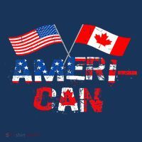 Retro AmeriCan Canada USA Flag Patriotic Canadian American T-Shirt thumb 7