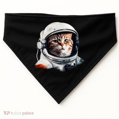 Realistic Astronaut Cat USA-Made Doggie Bandana