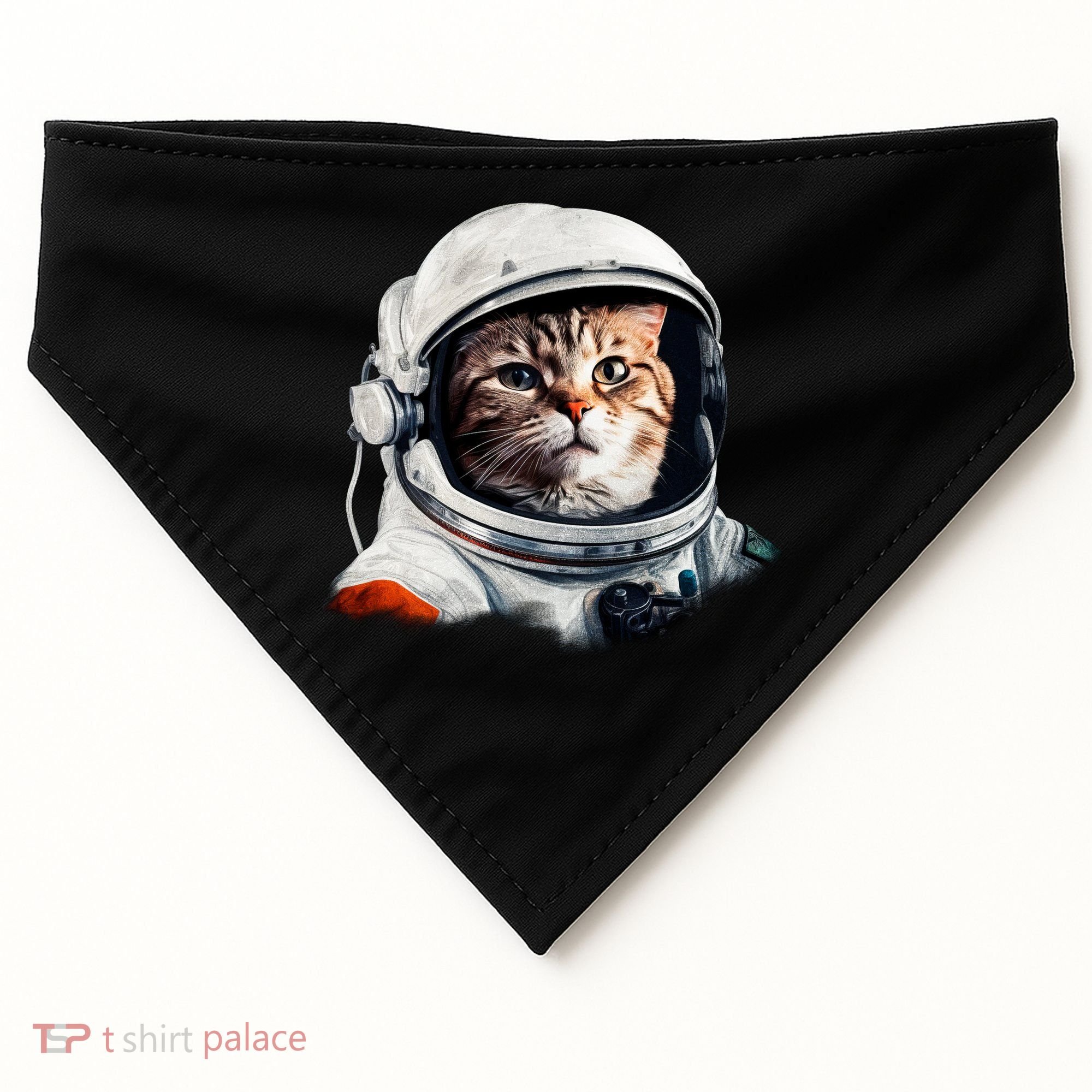 Realistic Astronaut Cat USA-Made Doggie Bandana