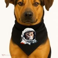 Realistic Astronaut Cat USA-Made Doggie Bandana thumb 1