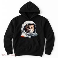 Realistic Astronaut Cat Hoodie thumb 0