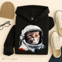 Realistic Astronaut Cat Hoodie thumb 4