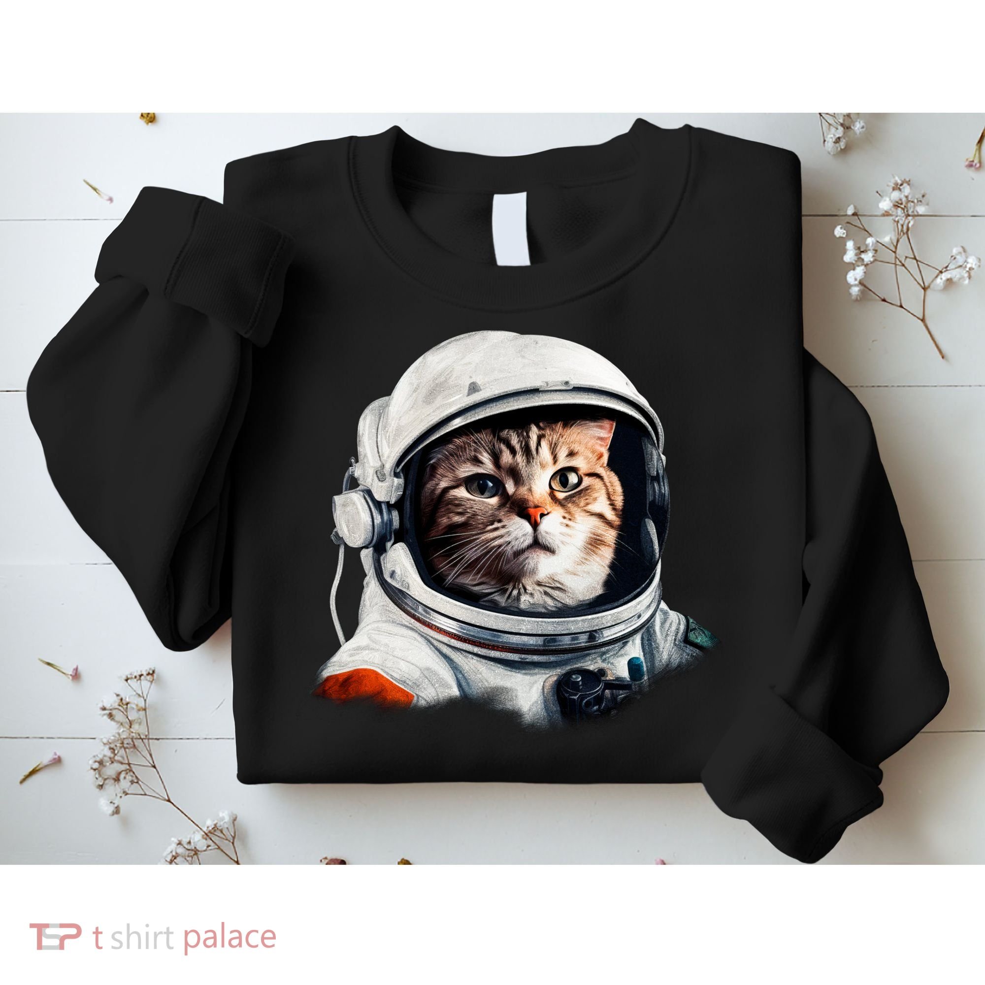 Realistic Astronaut Cat Sweatshirt
