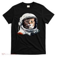 Realistic Astronaut Cat T-Shirt thumb 0