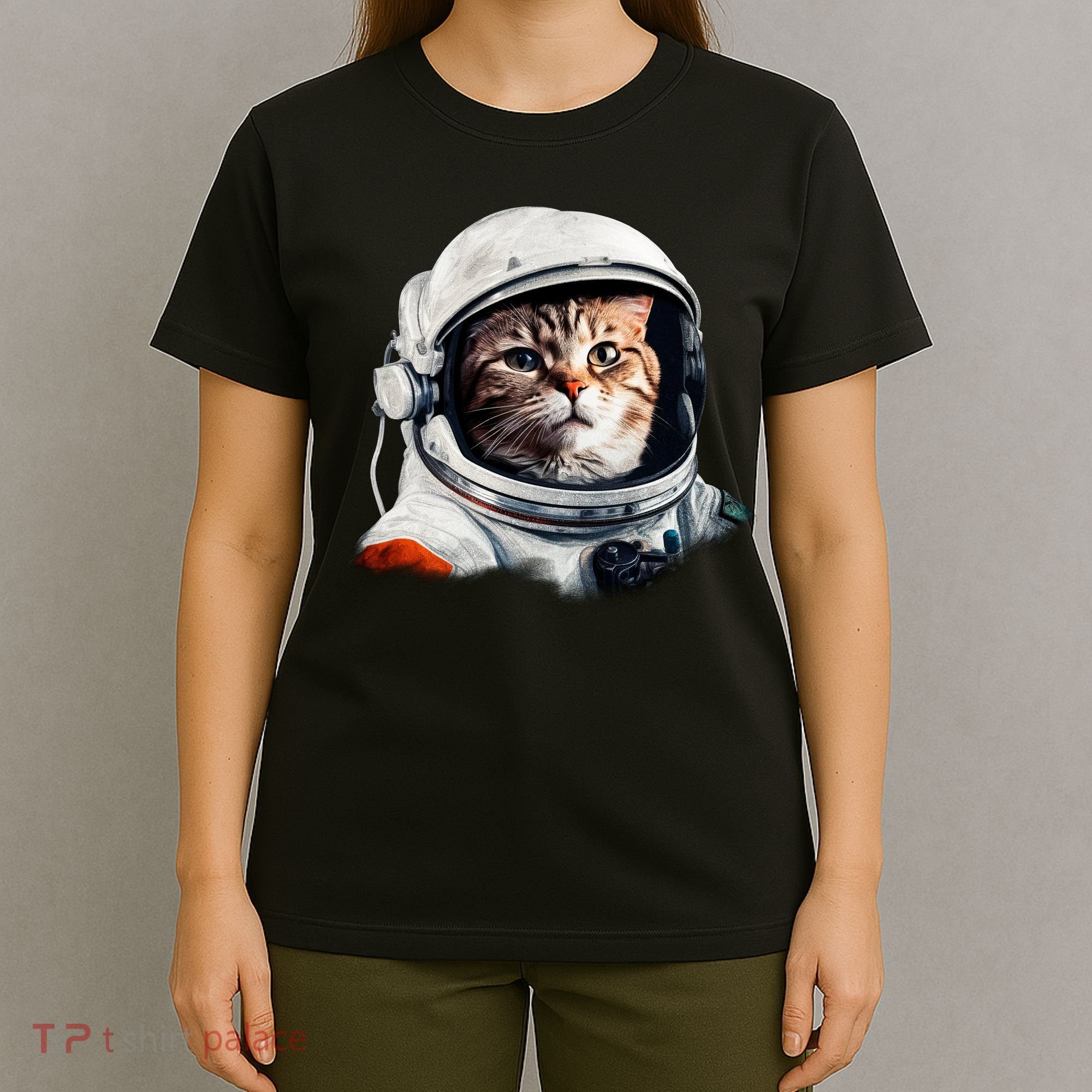 Realistic Astronaut Cat T-Shirt