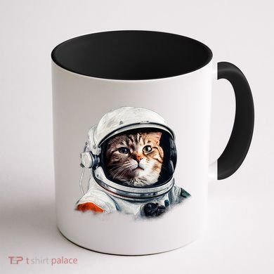 Realistic Astronaut Cat Coffee Mug back