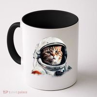 Realistic Astronaut Cat Coffee Mug thumb 0