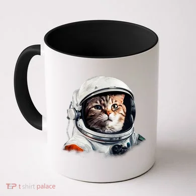 Realistic Astronaut Cat Coffee Mug