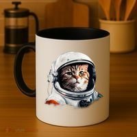 Realistic Astronaut Cat Coffee Mug thumb 4