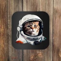 Realistic Astronaut Cat Coaster thumb 0