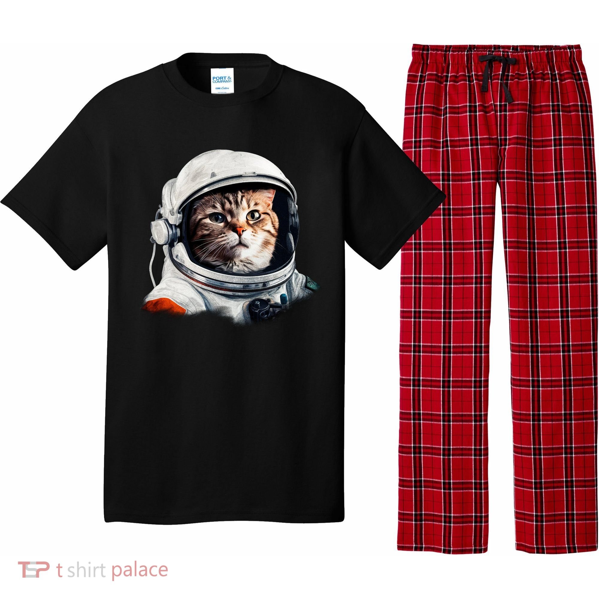 Realistic Astronaut Cat Pajama Set