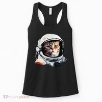 Realistic Astronaut Cat Women's Tank Top thumb 0