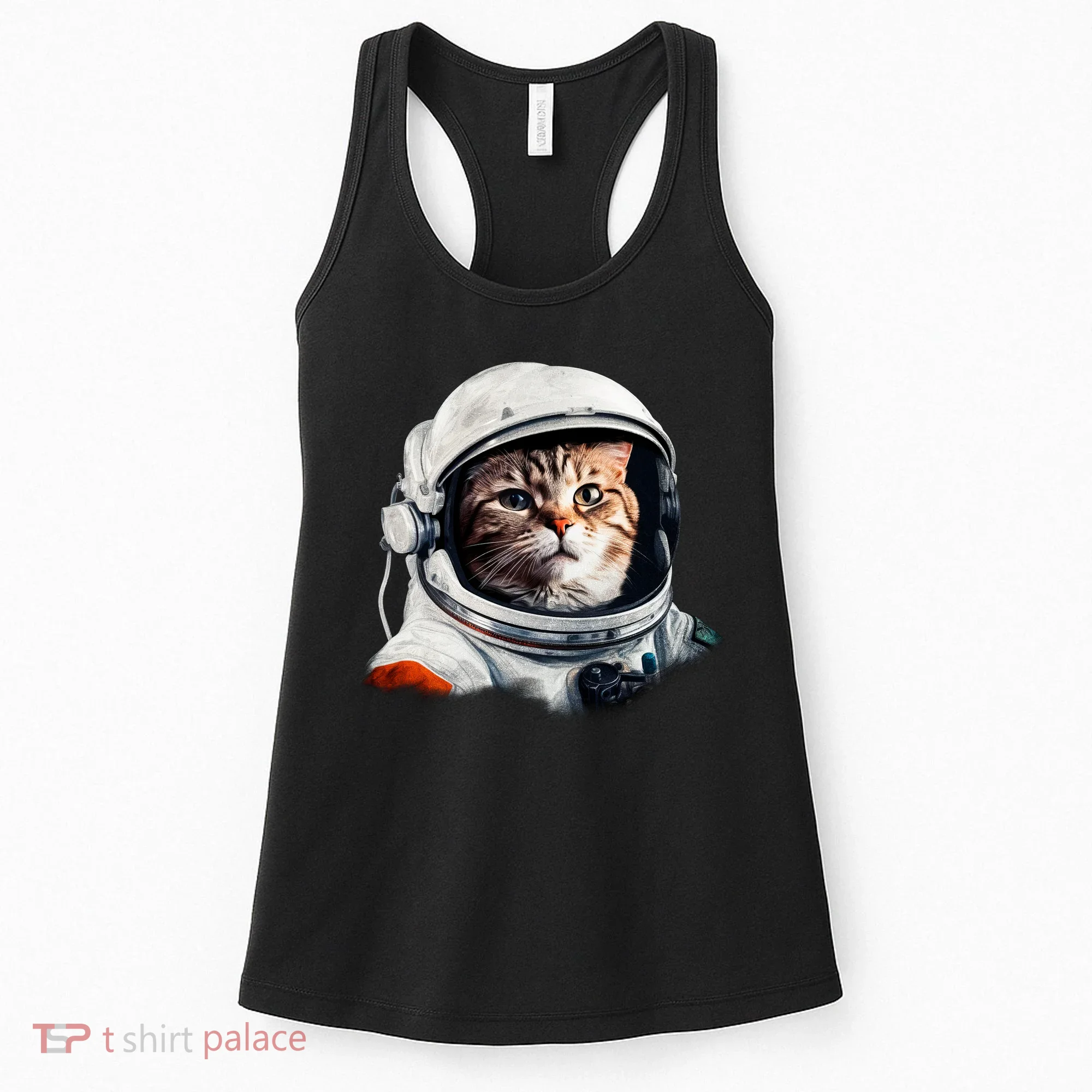 Realistic Astronaut Cat Women's Tank Top