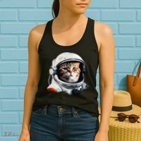 Realistic Astronaut Cat Women's Tank Top thumb 2