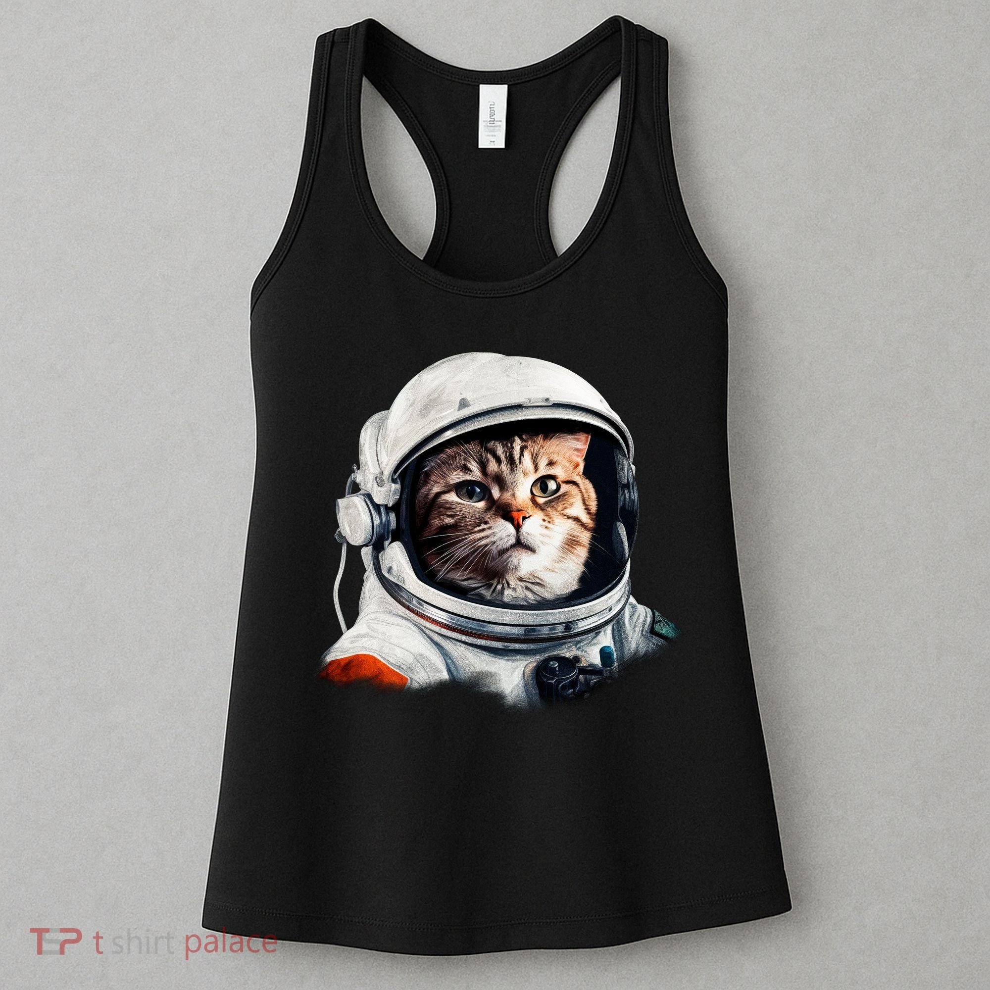 Realistic Astronaut Cat Women's Tank Top