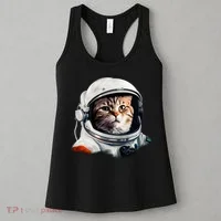Realistic Astronaut Cat Women's Tank Top thumb 3