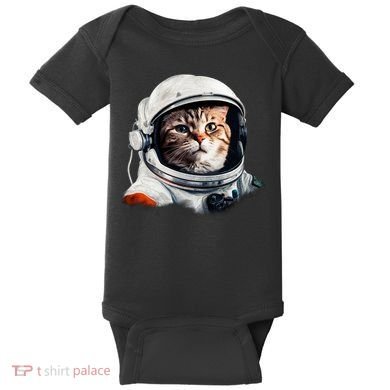Realistic Astronaut Cat Baby Bodysuit