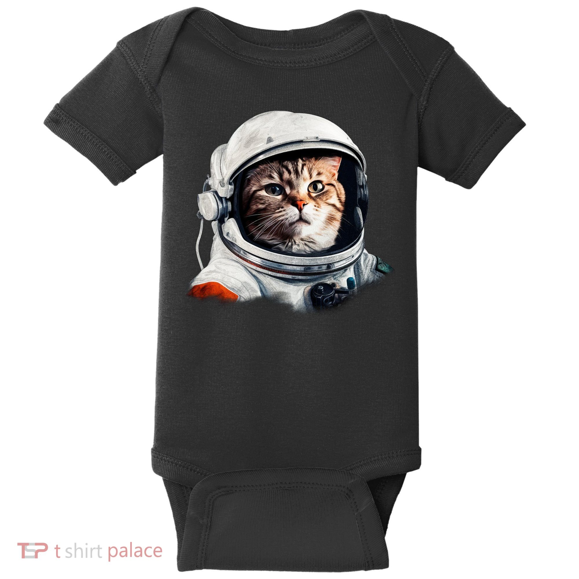 Realistic Astronaut Cat Baby Bodysuit