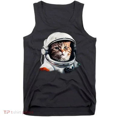Realistic Astronaut Cat Tank Top