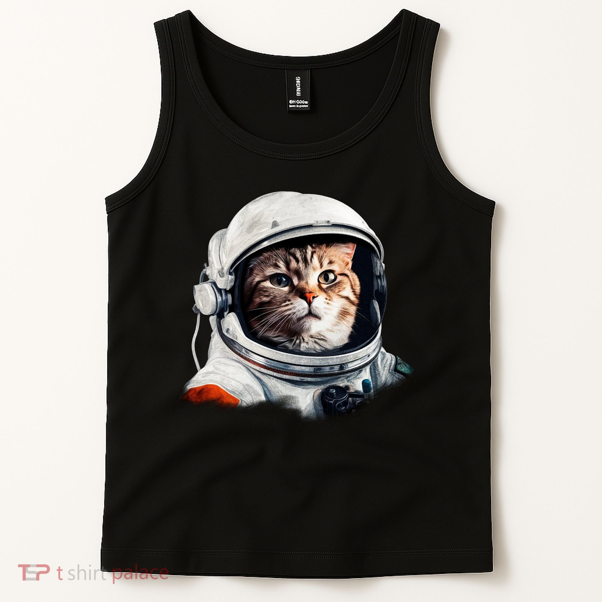 Realistic Astronaut Cat Tank Top