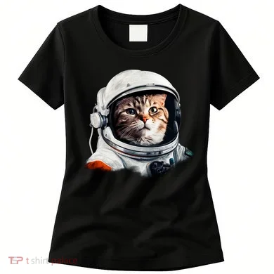 Realistic Astronaut Cat Women's T-Shirt