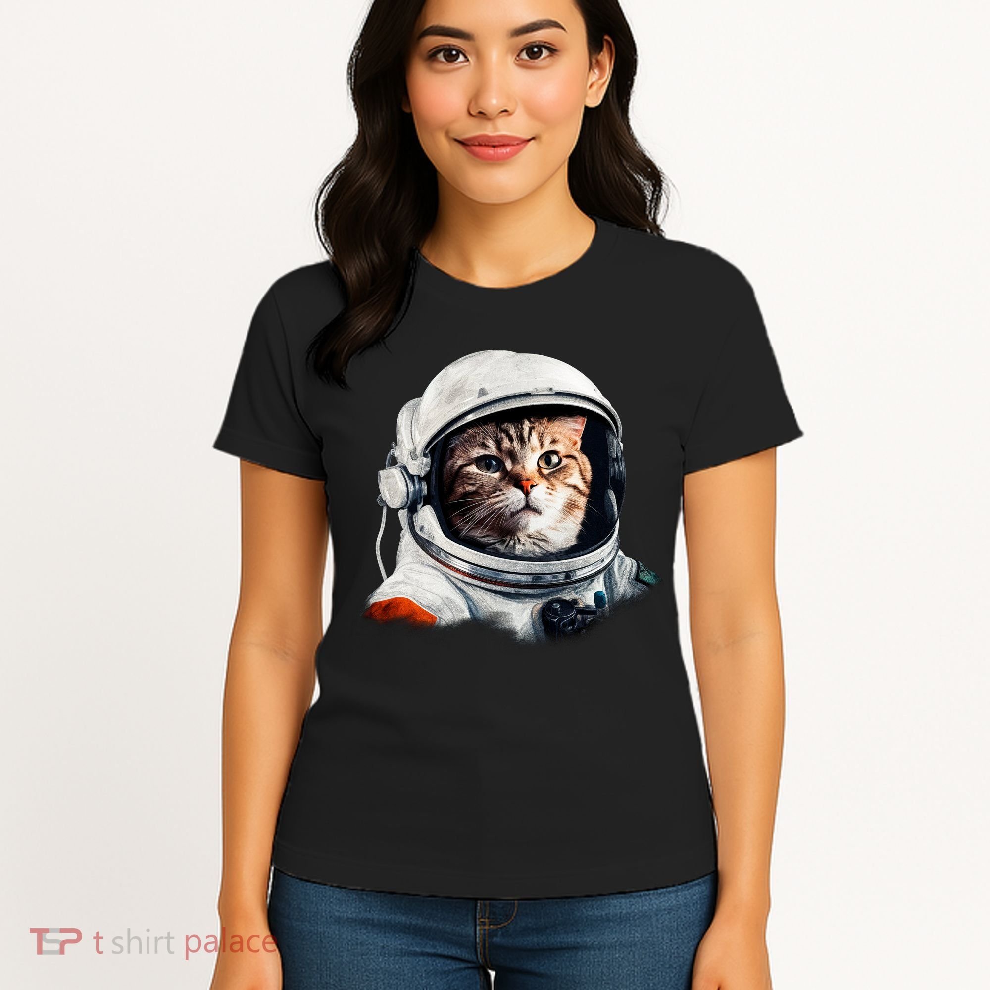 Realistic Astronaut Cat Women's T-Shirt
