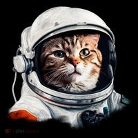 Realistic Astronaut Cat Kids Sweatshirt thumb 2