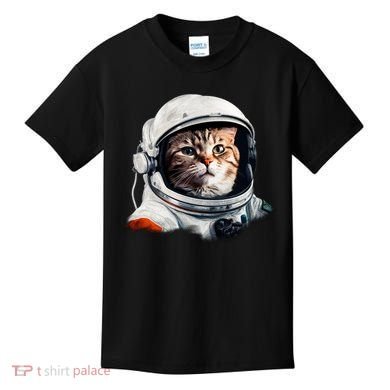 Realistic Astronaut Cat Kids T-Shirt