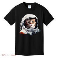 Realistic Astronaut Cat Kids T-Shirt thumb 0