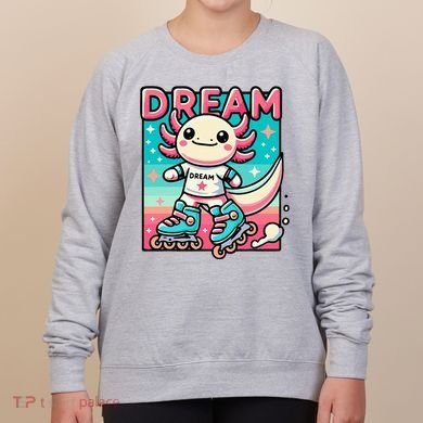 Rollerblading Axolotl Cute Salamander On Inline Skates Women's Sweatshirt