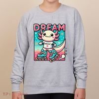 Rollerblading Axolotl Cute Salamander On Inline Skates Women's Sweatshirt thumb 0