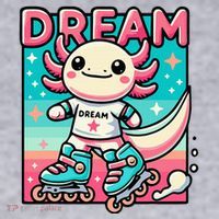 Rollerblading Axolotl Cute Salamander On Inline Skates Women's Sweatshirt thumb 2
