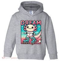 Rollerblading Axolotl Cute Salamander On Inline Skates Toddler Hoodie thumb 0