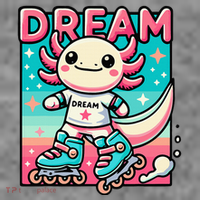 Rollerblading Axolotl Cute Salamander On Inline Skates Toddler Hoodie thumb 2