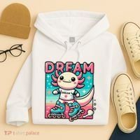 Rollerblading Axolotl Cute Salamander On Inline Skates Hoodie thumb 4