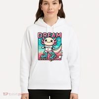 Rollerblading Axolotl Cute Salamander On Inline Skates Hoodie thumb 5