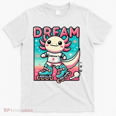 Rollerblading Axolotl Cute Salamander On Inline Skates T-Shirt