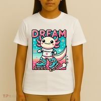 Rollerblading Axolotl Cute Salamander On Inline Skates T-Shirt thumb 4