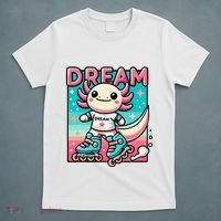 Rollerblading Axolotl Cute Salamander On Inline Skates T-Shirt thumb 5