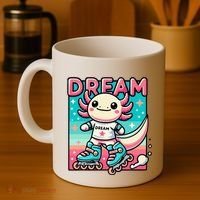 Rollerblading Axolotl Cute Salamander On Inline Skates Coffee Mug thumb 4