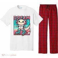 Rollerblading Axolotl Cute Salamander On Inline Skates Pajama Set thumb 0