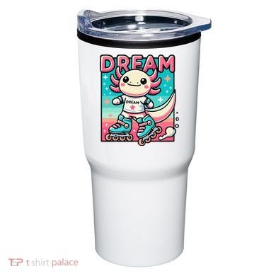 Rollerblading Axolotl Cute Salamander On Inline Skates Tumbler
