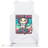 Rollerblading Axolotl Cute Salamander On Inline Skates Tank Top thumb 0