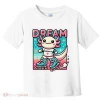 Rollerblading Axolotl Cute Salamander On Inline Skates Toddler T-Shirt thumb 0