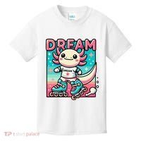 Rollerblading Axolotl Cute Salamander On Inline Skates Kids T-Shirt thumb 0