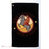 Ride A Cowboy Save A Horse Golf Towel thumb 0