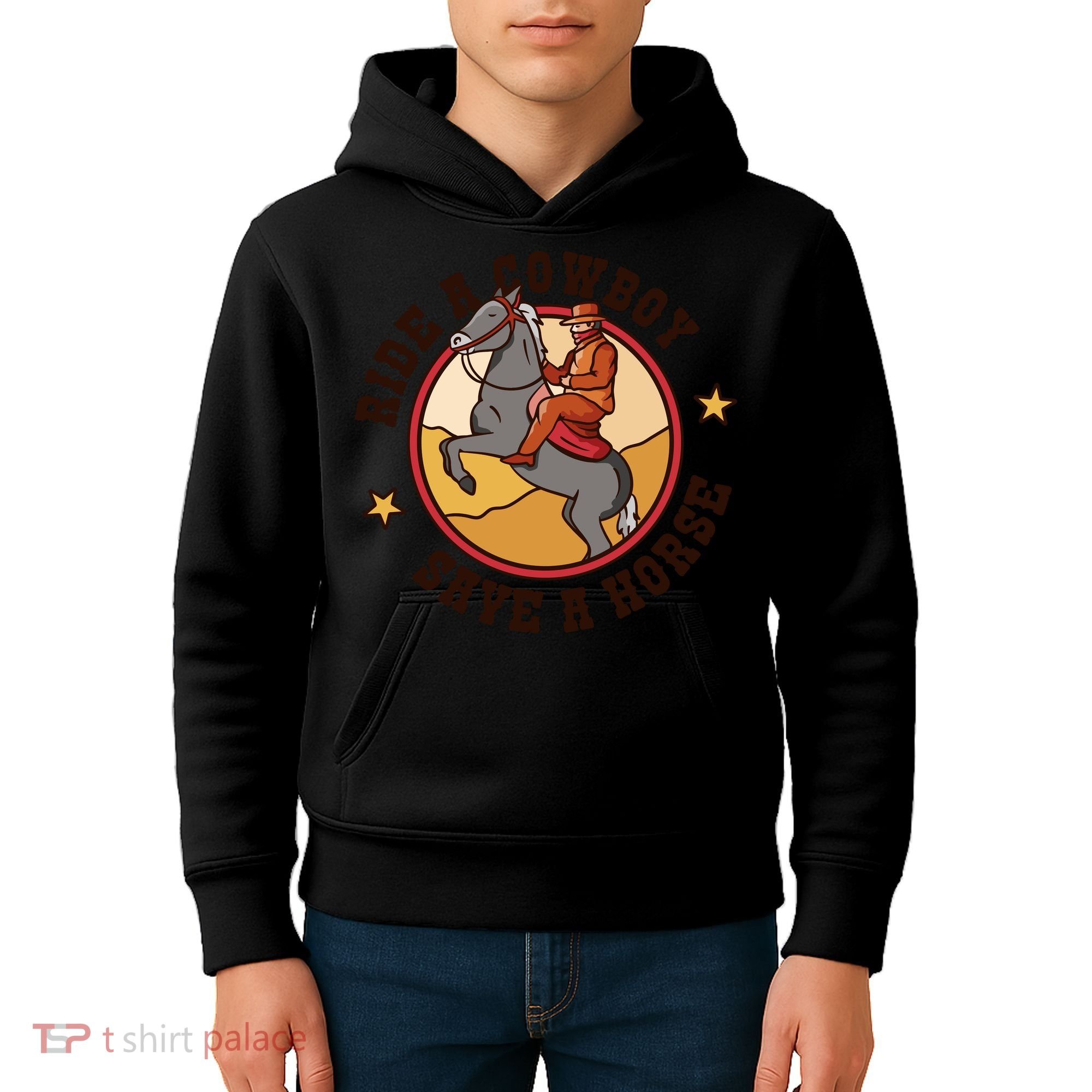 Ride A Cowboy Save A Horse Kids Hoodie