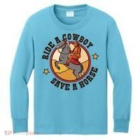 Ride A Cowboy Save A Horse Kids Long Sleeve Shirt thumb 0