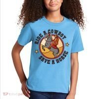 Ride A Cowboy Save A Horse Kids T-Shirt thumb 2